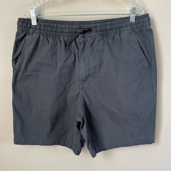 Patagonia Nomader Volley Forge Gray Elastic Waist Drawstring Shorts SZ L - Picture 1 of 11